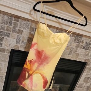 NWT White Fox Boutique Yellow and Red Mini Dress